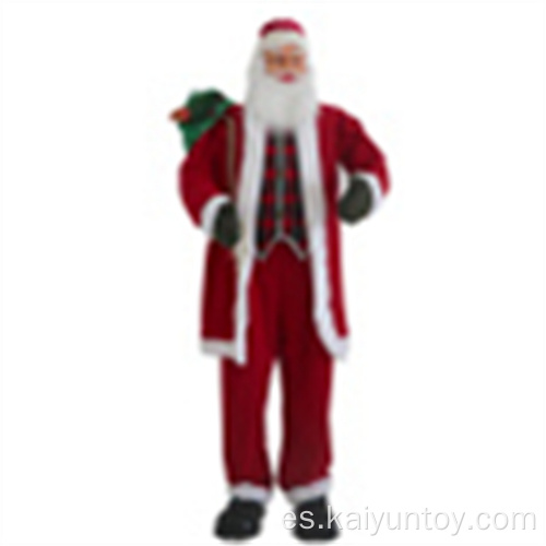 Navidad de pie Santa Claus con decoración de guirnaldas